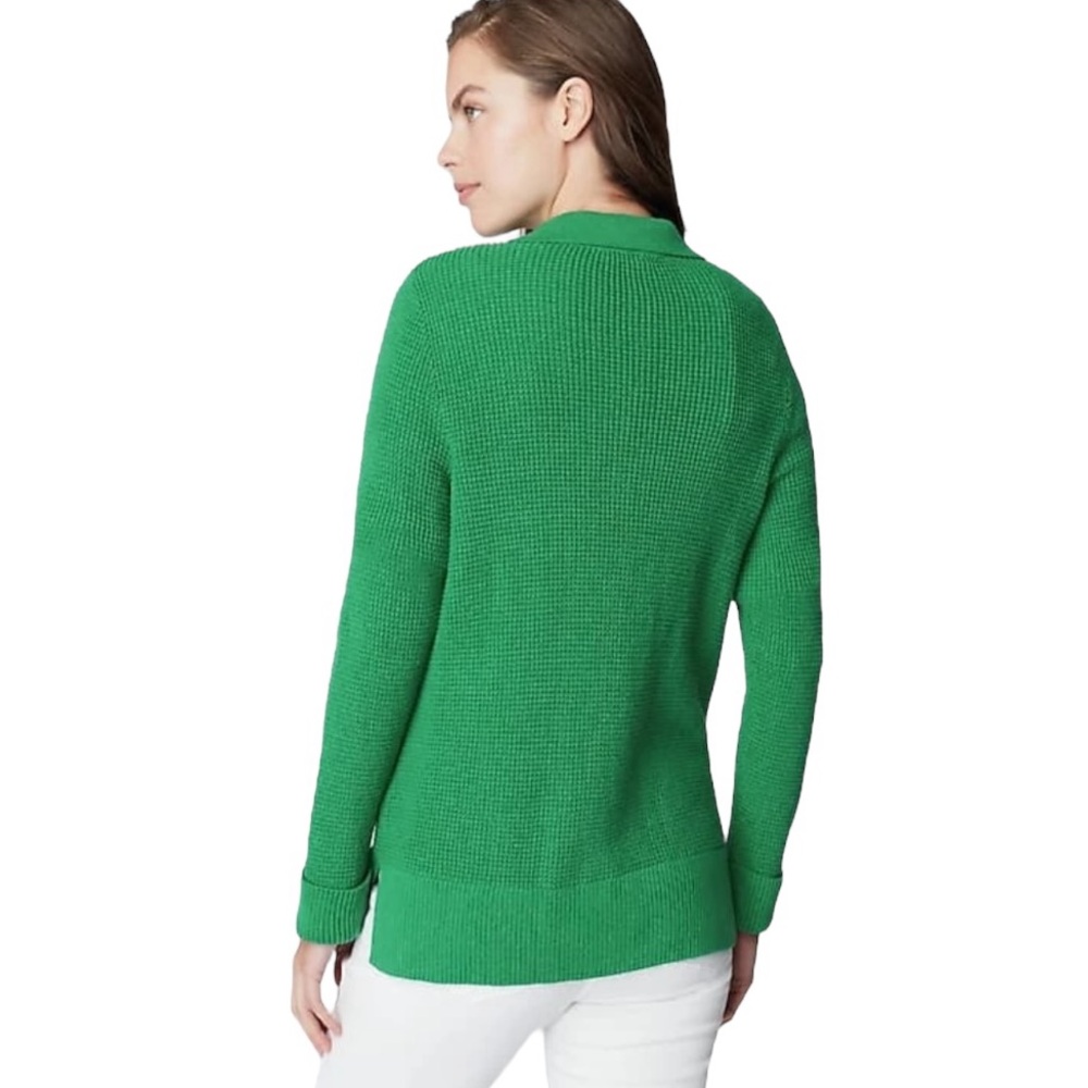 J.Jill Collared Button Front Textured Cardigan - image 4